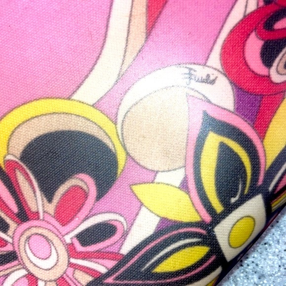 EMILIO PUCCI sz 37 gorgeous knee-hi pink paisley classic print rainboot Preowned - Picture 2 of 7